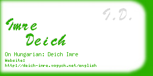 imre deich business card